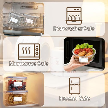 300 Labels Removable Food Labels, HUOJI 1 x 2 Kitchen Labels - size: 1x2-2 Rolls | 300 Sheets