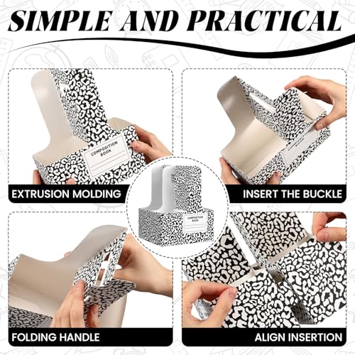 Reallnaive 12 Set Back to School Gifts 2 Cup Drink Carrier,Composition Book - style: Composition Book