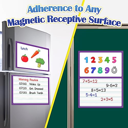 Aizweb Giant Magnetic Draw & Write Paper,Dry Erase Handwriting Lined for Classroom Whiteboard Accessories, Writing Chart Paper Teacher Must Have Homeschool Teaching Supplies,Teacher Essential - style: Draw & Write