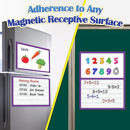 Aizweb Giant Magnetic Draw & Write Paper,Dry Erase Handwriting Lined for Classroom Whiteboard Accessories, Writing Chart Paper Teacher Must Have Homeschool Teaching Supplies,Teacher Essential - style: Draw & Write