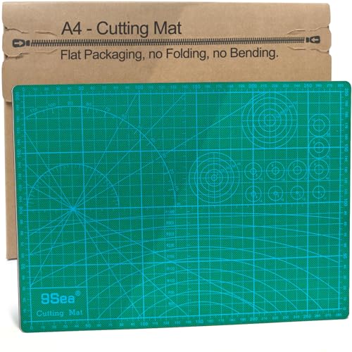 A4 Self Healing Cutting Mat, 5-Ply PVC Craft Board, Green - size: 11.8"L x 8.7"W