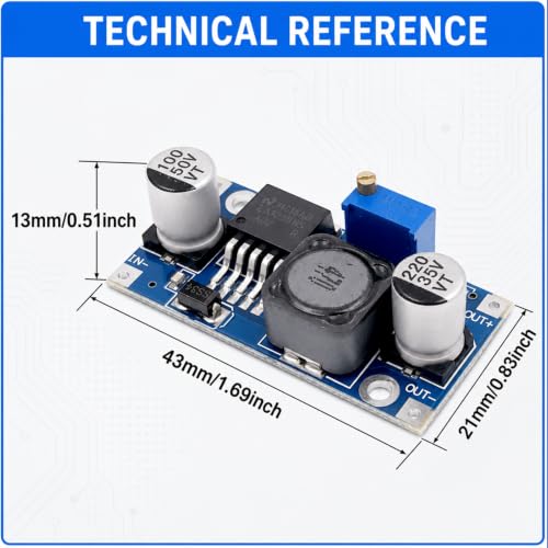 6-Pack LM2596 Buck Converter, DC-DC Step Down, Adjustable
