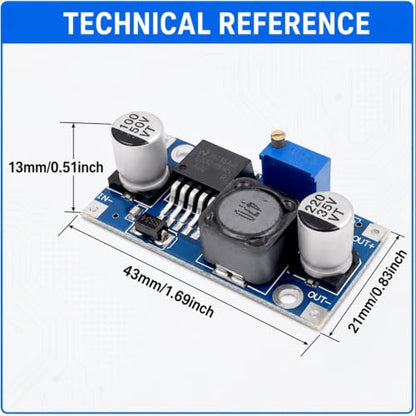 6-Pack LM2596 Buck Converter, DC-DC Step Down, Adjustable