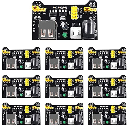 10PCS 3.3V 5V Power Supply Module for MB102 102 Prototype Breadboard DC 6.5-12V or USB Power Supply Module
