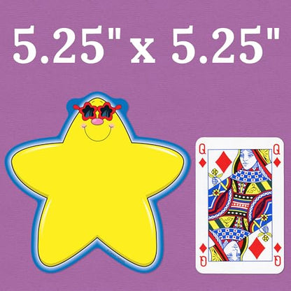 Carson Dellosa – Star Colorful Cut-Outs, Classroom Décor, 36 Pieces - style: Stars - Single Sunglasses