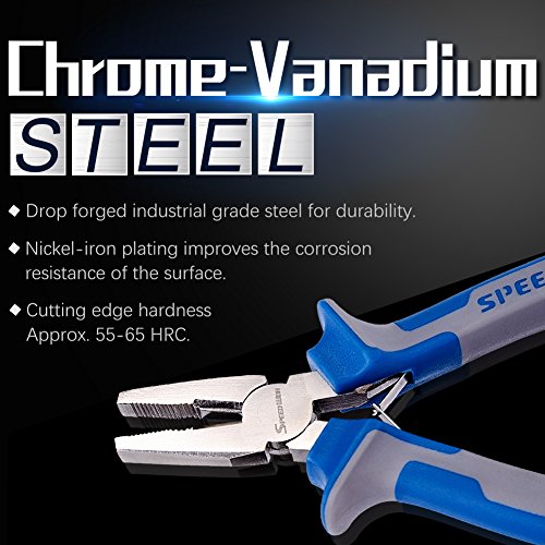 SPEEDWOX Micro Linemans Pliers Mini Combination Pliers 5 Inches Small Wire Cutters for Jewelry Making Precision Fine Pliers Serrated Jaw Craft Hand Tools with Spring Chrome Vanadium Steel - style: 5" Lineman's Plier
