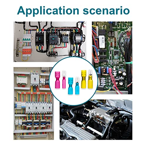 80 PCS Spade Connectors Kit, Heat Shrink Spade Terminal 12-10 AWG - size: 12-10AWG, style: Spade Female & Male