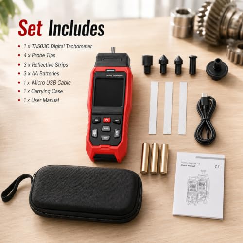 Digital Tachometer Contact & Laser RPM Meter with USB Data Logging - color: Tachometer Logger