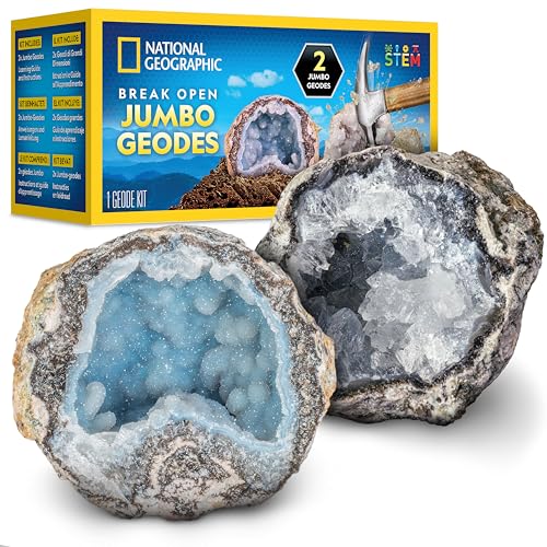 National Geographic Break Open 2 Jumbo Geodes Science Kit for Kids - size: 2 Jumbo Geodes