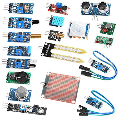16 in 1 Project Super Starter Kits Sensor Modules Kit for Arduino Raspberry for UNO R3 Mega2560 Mega328 Nano Raspberry Pi 3 2 Model B K62 (16 in 1) - color: 16 in 1
