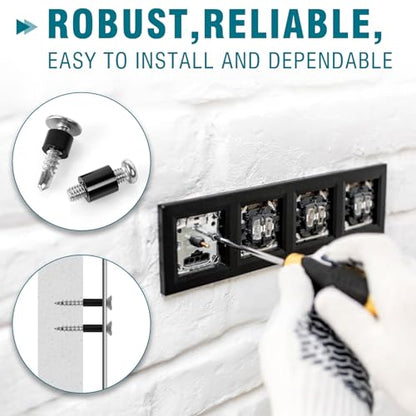 355 Pcs Nylon Electrical Outlet Spacers Kit - Non-Threaded Round Plastic Spacers for Switch & Receptacle Screws, Secure Fit Spacer Assortment for Outlet Installation and DIY Projects