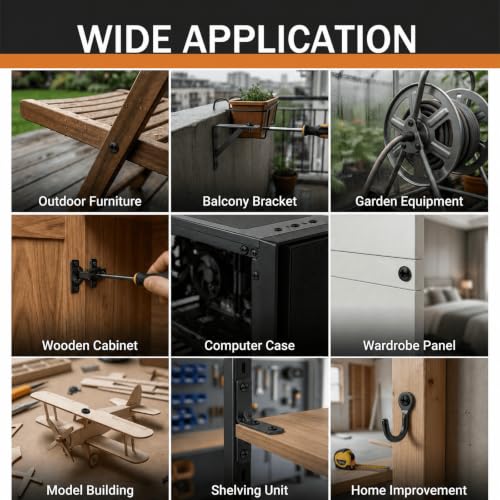 #6-32 x 3/8" (30 Sets) Pan Head Machine Screws Nuts Washers Assortment Kit, Black Oxide 304 Stainless Steel Phillips Drive Full Thread - size: #6-32 x 3/8"