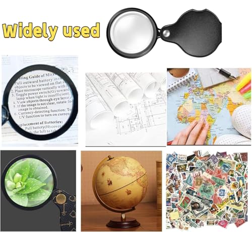 2PCS 15X Pocket Magnifying Glass Loupe with Leather Holster - color: Beige