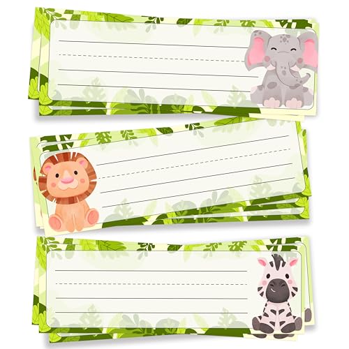 Name Tags for Classroom & Cubby | 3×9 Inches 30 Pcs - style: WOODLAND ANIMAL