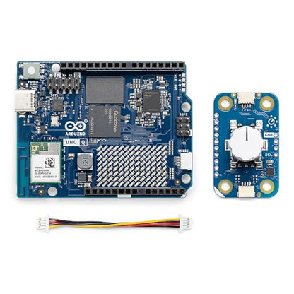 Arduino UNO Q 4GB + Modulino Knob — Plug‑and‑Play Rotary Encoder Input Bundle for AI, IoT, Robotics & Prototyping | Linux + Arduino | No‑Solder Modular Expansion