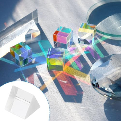 PATIKIL 30mm/1.2 Inch Triangular Prism, 2 Pack Glass Optical Crystal Rainbow Prism for Photography Physics Teaching Lights Photo, Clear - size: 30mm/1.2 Inch