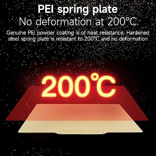 HzdaDeve PEI Sheet 230X230mm Flexible Spring Steel Build Plate Double Sided Textured Bed for Anycubic Kobra 2/Kobra 2 Neo/Kobra 2 Pro/Kobra Neo/Kobra/Kobra/Artillery Genius 3D Printer (Gold) - color: Gold, size: Kobra 2