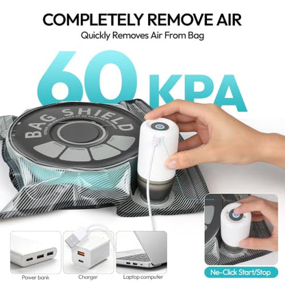 3D Printer Filament Vacuum Storage Bags Kit with Auto Pump for 3D Filament - size: 10 Bags + Electric Pump