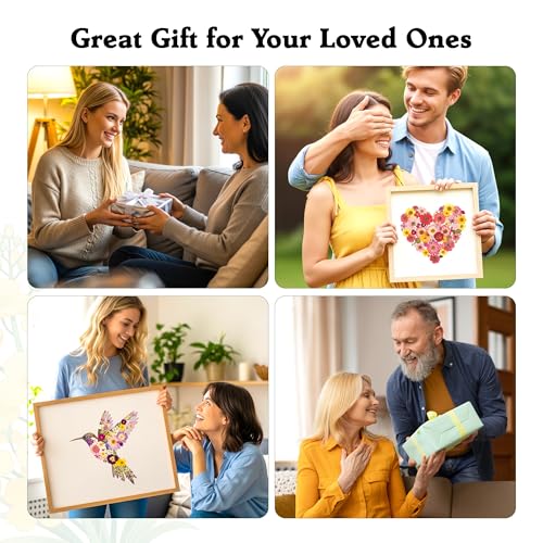 Aboofx Extra Large Flower Press Kit for Adults, 15"x 15" 6 Layers Wooden Flowers Pressing for DIY Easter Theme Pressed Flowers Art, Big Flower Preservation Kit for Frame Bookmark Resin Craft Projects - size: 15"x 15" 6 Layers