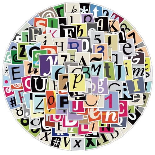 200Pcs Alphabet & Number Stickers – Waterproof Vinyl Decals for Scrapbooks, Notebooks, Classroom Decor, Mailbox, Water Bottles, Laptops & More (A-Z & 0-9) - style: Alphabet & Number Stickers