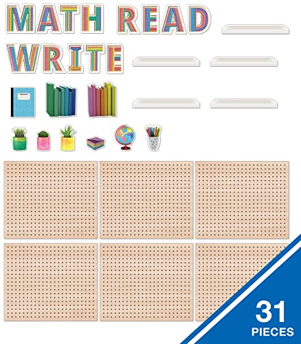 Carson Dellosa Creatively Inspired 31-Piece Subject Bulletin Board Set - color: Subject Pegboards