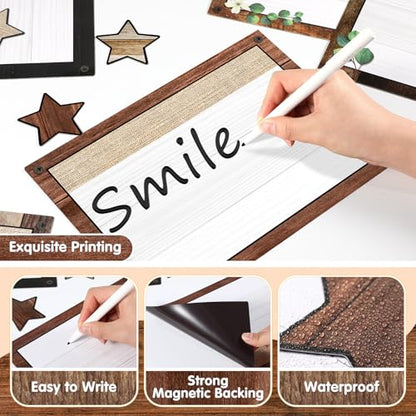 16 Pcs Magnetic Write Wipe Organization Chart, Farmhouse - style: Farmhouse
