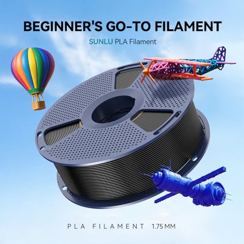 SUNLU PLA 3D Printer Filament, Large Spool, Grey, 3KG - color: Large Spool 3kg Pla Grey, size: 3 kg