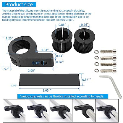 Motorcycle Aluminum Mounting Bracket Kit Tube Clamp 2Pcs 0.75" 1" 1.25" Bullbar Roof Rack Roll Cage Horizontal Bar Clamp Mounting Kit fit for Trucks Car ATV Motorcycle Truck - size: Mini 2PCS