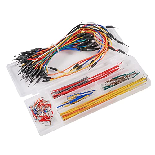 Breadboard Jumper Wires Kit 4pcs 400 & 830 Point Solderless Breadboards, 560pcs 2-125 mm U-Shape JumperWires &Tweezer, 65pcs M/M Flexible Jumper Wire and 3pcs 20pin Dupont Wire for Arduino