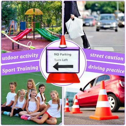 Amylove Set of 27 Traffic Cone Sleeve with Pockets, Multicolor - color: Multicolor
