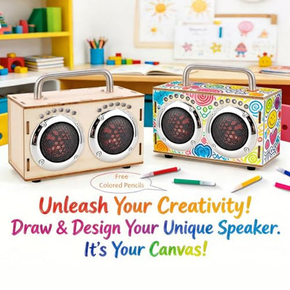 STEM Projects Kit for Kids & Adults, Build Your Own Portable DIY Wood Bluetooth Speaker, Science Experiment Electronics Kit Toys for Boys & Girls Ages 8-12 9 10 11 14 16 Birthday Gift-Chrome - color: Chrome