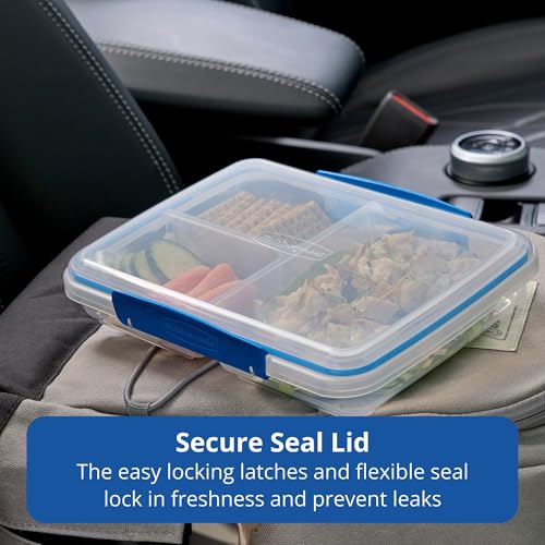Rubbermaid Pack & Go Set with Two 350 mL Containers and Two 820 mL Containers, Divided Compartments, Meal Prep Containers with Secure Seal Lids - size: 350/820mL (4-Pack)