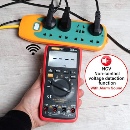 6000 Counts TRMS Auto Ranging Digital Multimeter, Red - color: Red