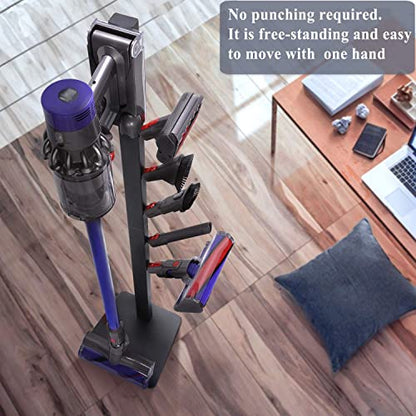 XIGOO Dyson Vacuum Stand with 5 Hooks, Black - color: Black, size: 5 Hooks
