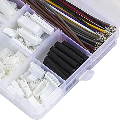 JST Connector Kit 2.0mm Pitch JST-PH 2.0 Female Connector with Premium 22AWG Pre-Crimped Cables,PH 2.0mm Connector 2/3/4/5/6/7/8/9/10 Pin Female Housing (PH-MM-Kit) - size: JST-2.0MM-PH