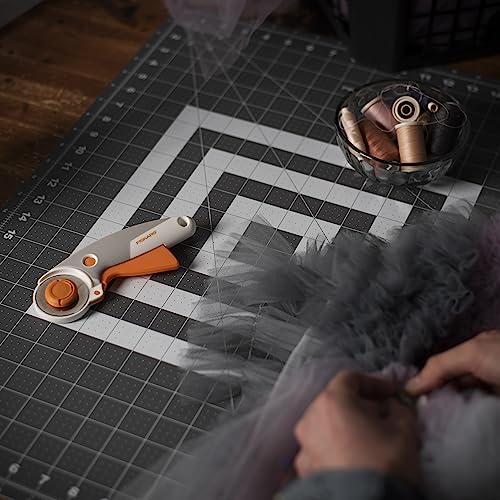Fiskars 45mm Curved Stick Easy-Change SoftGrip Rotary Cutter for Fabric - color: Easy Change, size: 45mm