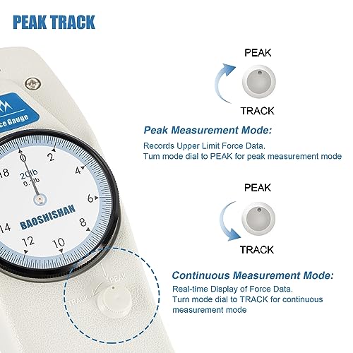 BAOSHISHAN 20lb Push Pull Force Gauge with Calibration Certificate - size: 20LB