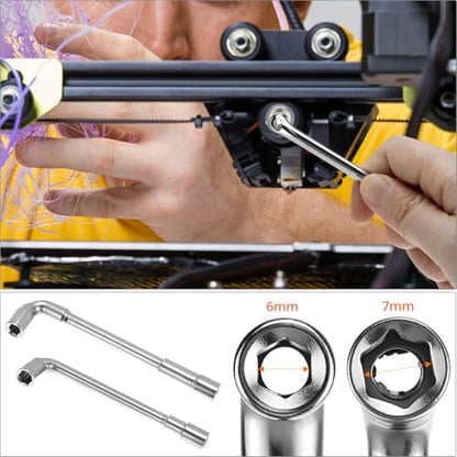 QWORK 26Pcs 3D Printer Nozzle Maintenance Kit - Wrenches, Pins & Brushes