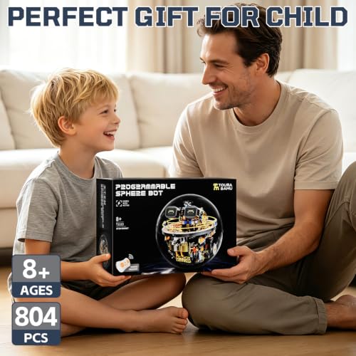 DOLIVE Transparent Spherical Robot Building Block Set for Kids Aged 8-12