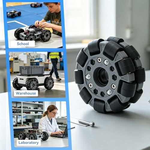 100mm Double Omni Wheel with Circular and Crossed Shaft Coupling