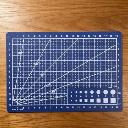 A5 Self-Healing Cutting Mat, Double-Sided Craft Mat with Grid Lines, Precision Rotary Cutting Board for Office Desk, Art Craft, Sewing, Hobby, and DIY Projects ﻿ (Blue) - color: Blue
