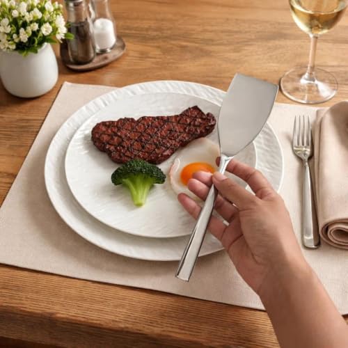 IMEEA Small Stainless Steel Spatula 9.3 Inch Mini Turner Solid Metal