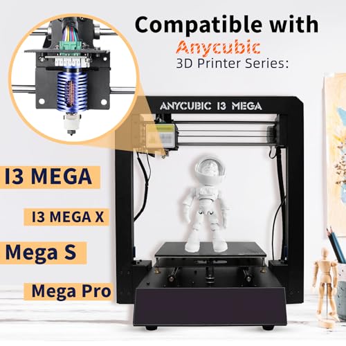 i3 Mega All-Metal Hotend with 12V 50W Ceramic Heating Core, by 5Aplusreprap - size: set D