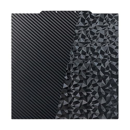 IdeaFormer-3D Double Sided Smooth PEO PET Build Plate 430x430mm, Flexible Diamond PEO+Carbon Fiber PET Spring Steel Sheet for Anycubic Kobra 2 Max/for Elegoo Neptune 3 Max/Neptune 4 Max 3D Printers - color: Diamond PEO+Carbon Fiber PET, size: 430x430mm