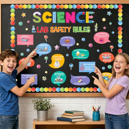 Fancy Land Science Bulletin Board Sets for Classroom Decorations 81Pcs