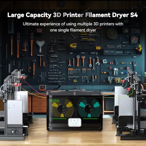SUNLU Official Filament Dryer S4, for Nylon TPU PLA PETG ABS, (Black) - style: Dry Box-S4 FilaDryer Black