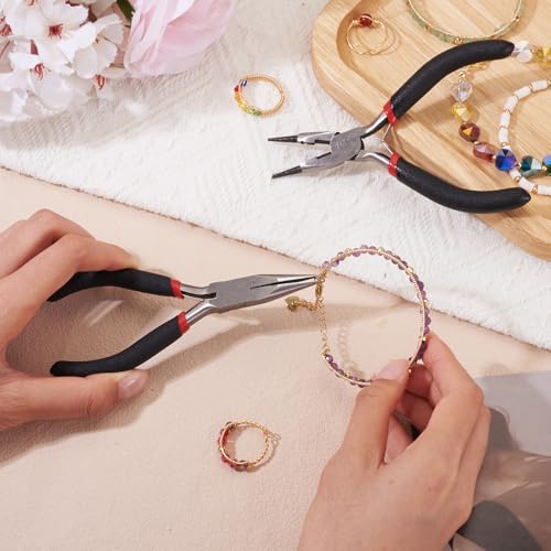 1Pcs 45# Needle Nose Pliers 120mm Polishing Carbon Steel Jewelry Craft Pliers for DIY Jewellry Making Supplies - color: Needle Nose Pliers#2