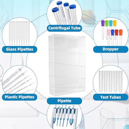 Serological Pipette Rack, Acrylic Pipette Holder, 12x4x19 Inch