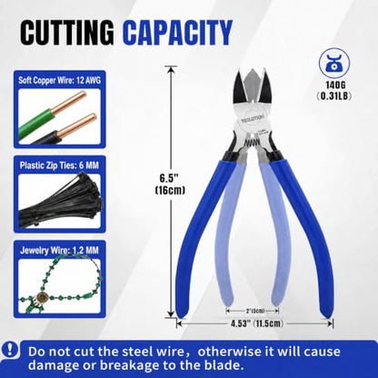 6" Wire Cutters for Crafting Floral Wire Clipper Snips - 10 Pack - color: 6"- 10 Pack