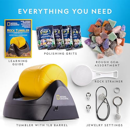 National Geographic Starter Rock Tumbler Kit for Kids and Adults